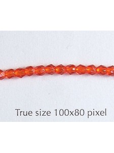 CZ Round Facted 3mm Mde Dk Orange