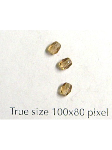 CZ Round Faceted 3mm Smoke Topaz