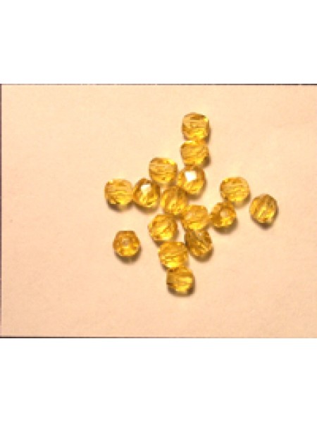 CZ Round Faceted 3mm Topaz