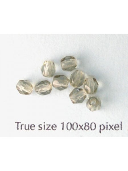 CZ Round Faceted 4mm Bl.Diamond
