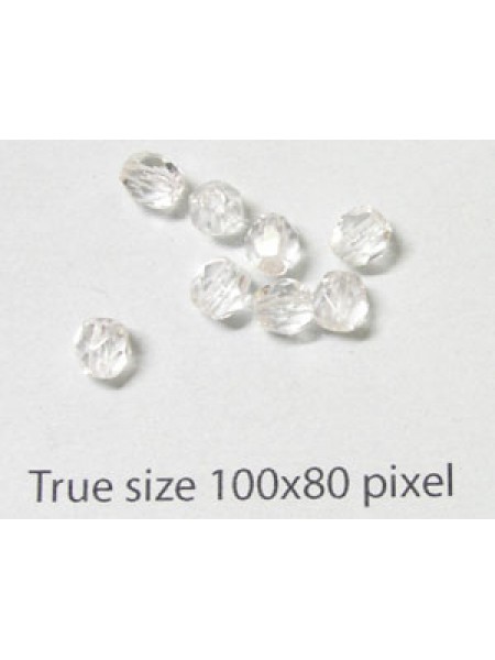 CZ Round Faceted 4mm Clear