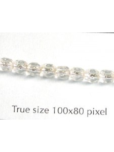 CZ Round Faceted 4mm Clr Silver Lined