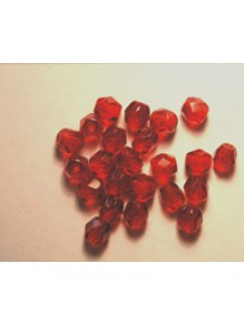 CZ Round Faceted 4mm Dark Ruby