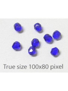 CZ Round Faceted 4mm Dk.Sapphire