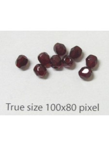 CZ Round Faceted 4mm Garnet