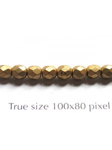 CZ Faceted RD 4mm Lt SIlk Gold