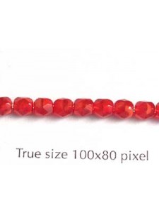 CZ Round Faceted 4mm Opal Dk Red