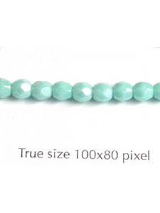 CZ Round Faceted 4mm Opl Green Lustre