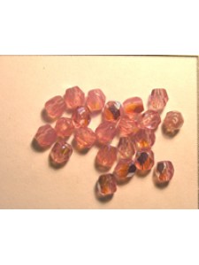 CZ Round Faceted Bead 4mm Opal Pink AB