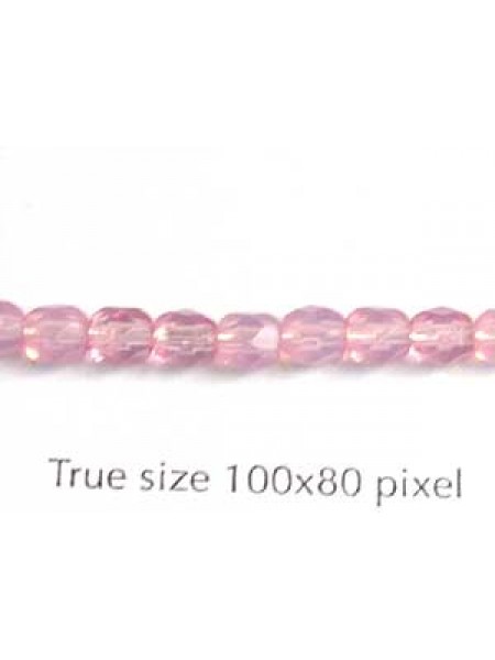 CZ Round Faceted 4mm Opal Pink