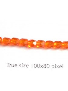 CZ Round Faceted 4mm Orange