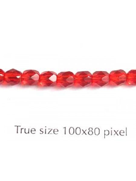 CZ Round Faceted 4mm Ruby