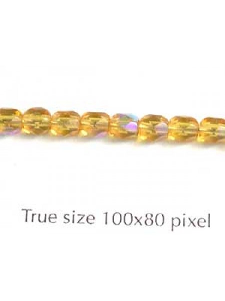 CZ Round Faceted 4mm Topaz AB