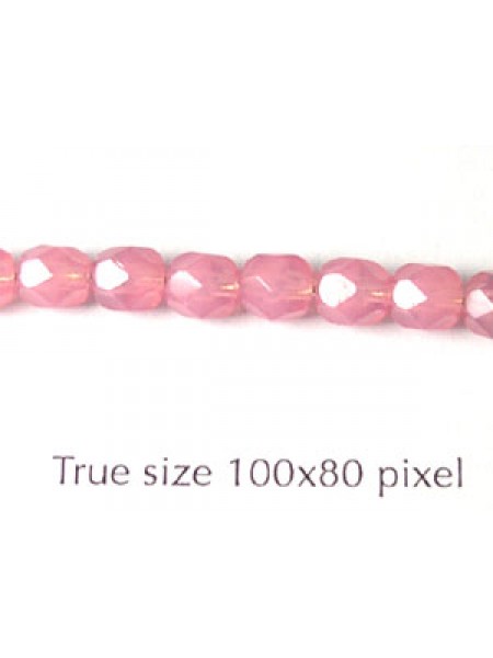 CZ Round Faceted 5mm Opal Pink