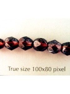 CZ Round Faceted Bead 6mm Ameth. Luster