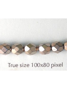CZ Round Faceted 6mm Carmon Copper
