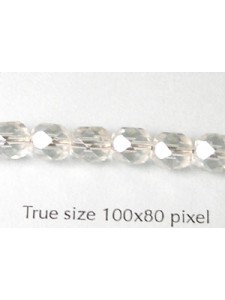 CZ Round Faceted Bead 6mm Clear Luster