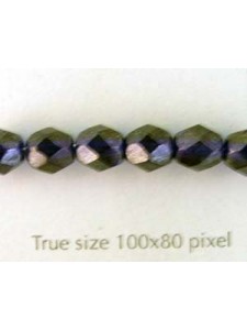 CZ Round Faceted Bead 6mm Cobalt Luster