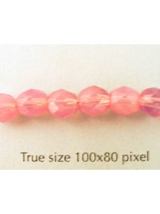 CZ Round Faceted 6mm Opal Pink