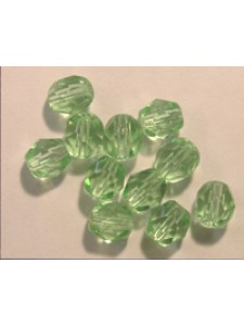 CZ Round Faceted 6mm Light Peridot