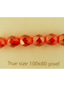 CZ Round Faceted Bead 6mm Ruby Luster