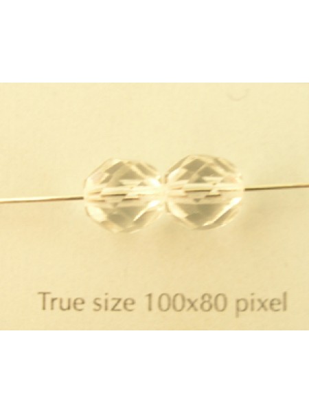 CZ Round Faceted 8mm Clear