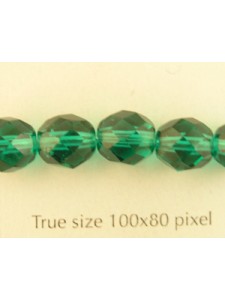 CZ Round Faceted 8mm Emerald