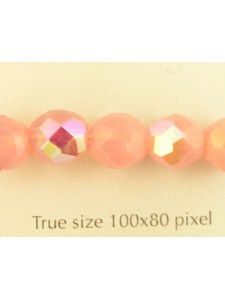 CZ Round Faceted 8mm Opal Pink AB
