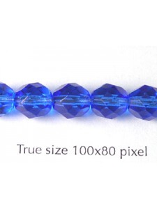 CZ Round Faceted 8mm Sapphire
