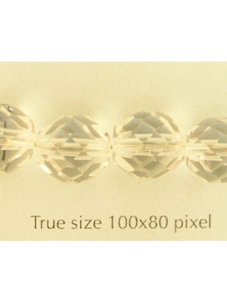 CZ Round Faceted 10mm Clear