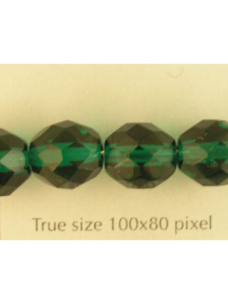 CZ Round Faceted 10mm Emerald