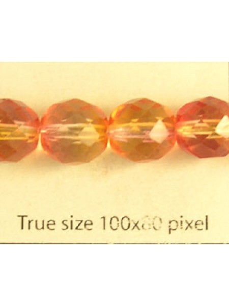 CZ Round Faceted 10mm Fireopal