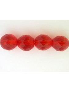 Czech Faceted Round 11mm Ruby LIMITED