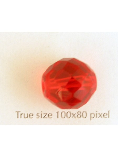 CZ Round Faceted 14mm Ruby