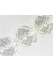 Czech Faceted Bead 16mm Clear