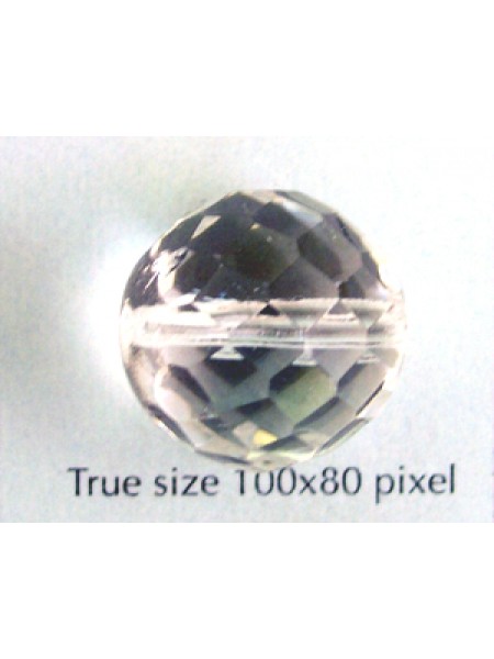 CZ Round Faceted 18mm Clear