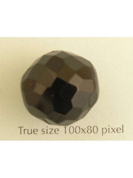 CZ Round Faceted 18mm Black