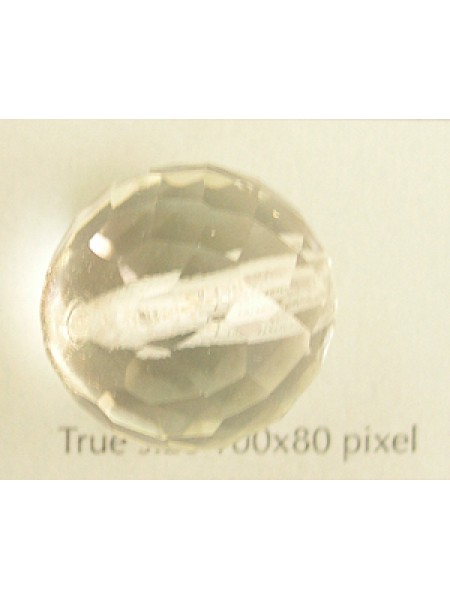 CZ Round Faceted Bead 20mm Clear