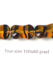 CZ Twisted Rectangle 15x10mm Tortoise