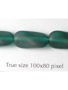 CZ Twisted Rectangle 17x9mm Emerald Matt