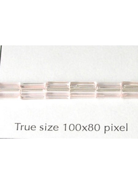 CZ Satina 6x4mm Light Rose