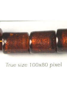 Indian Foil Cylinder Large Dk Amber