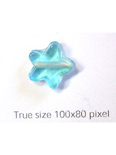 Indian Glass Star 11mm Aqua