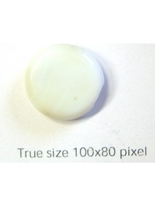 Indian Disc Bead 16mm White gloss