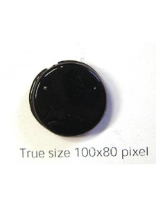 Indian Disc Bead 16mm Black Gloss