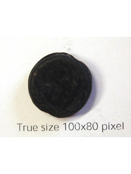 Indian Disc Bead 16mm Black Matt
