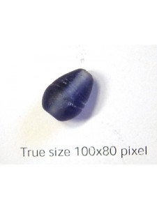 Indian Drop Bead 11x9mm Tanzanite Matt