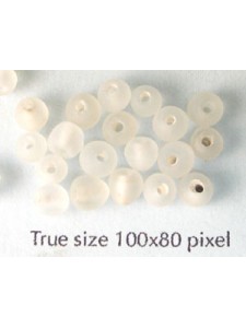 Round Bead Matt 4mm Clear - each