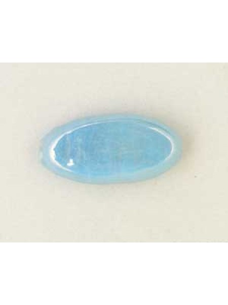 Indian Flat Oval 20x10x6mm Turqu Luster