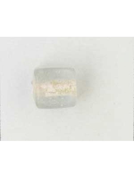 Indian Cube 10mm Silver Foiled Clear